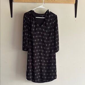 Black Patterned Women's Dress